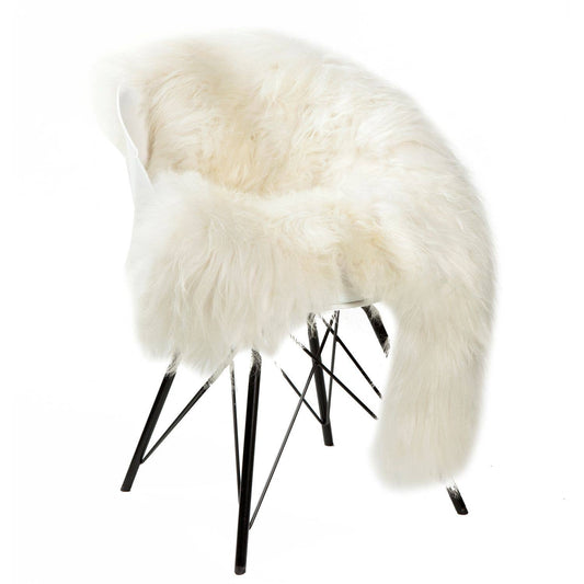 Peau de mouton islandaise blanche 90-110cm