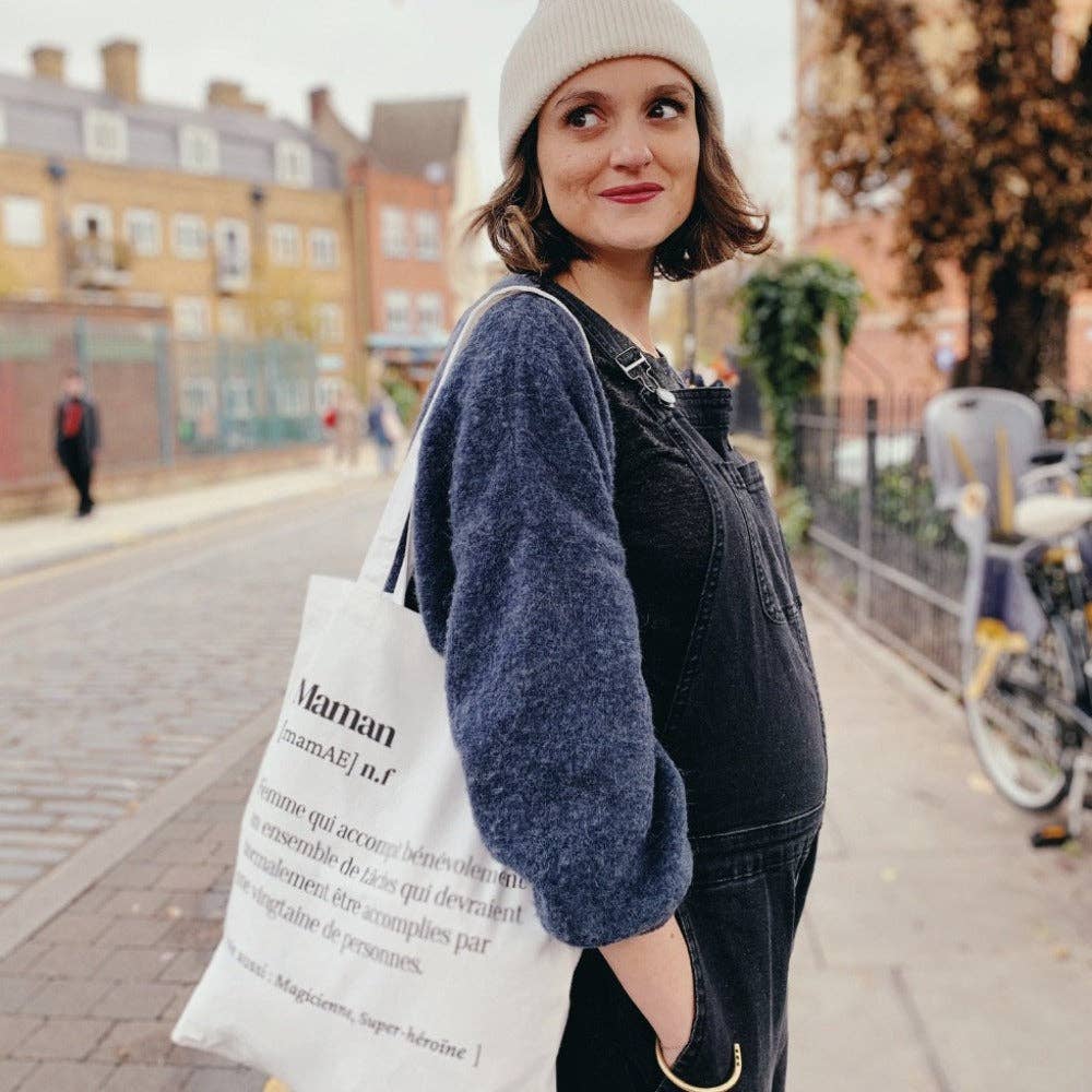 Totebag Maman en Coton BIO 40x35 cm - Family Impact Stories