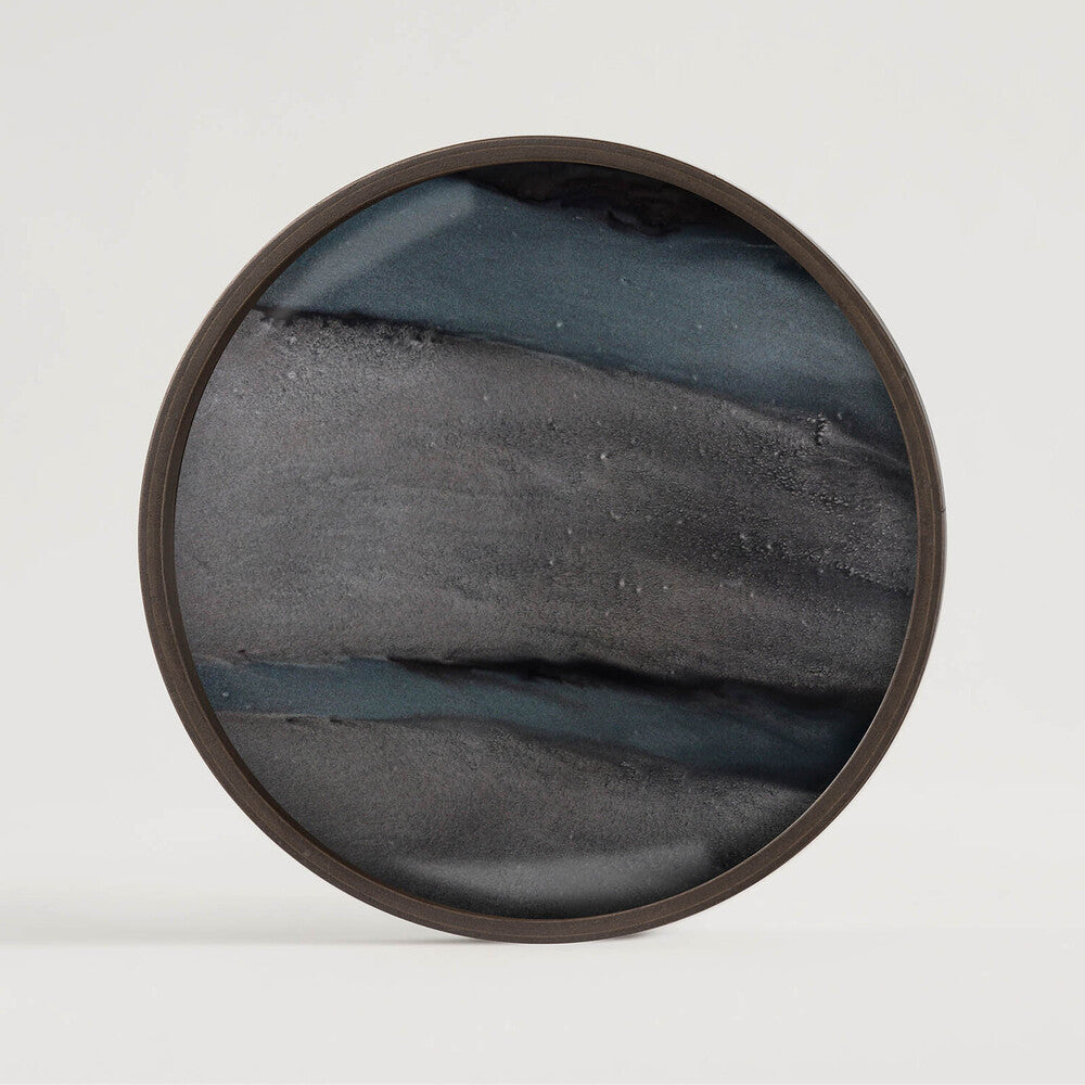 Plateau en Verre Organic Graphite 30cm - Ethnicraft