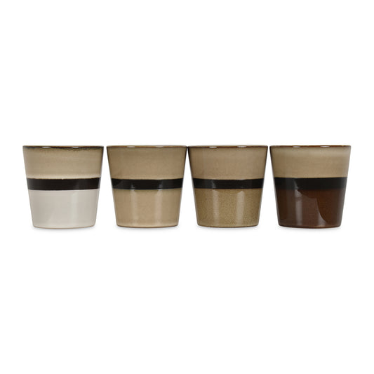 Set de 4 Tasses Verres à Thé / Café en Grès - Opjet