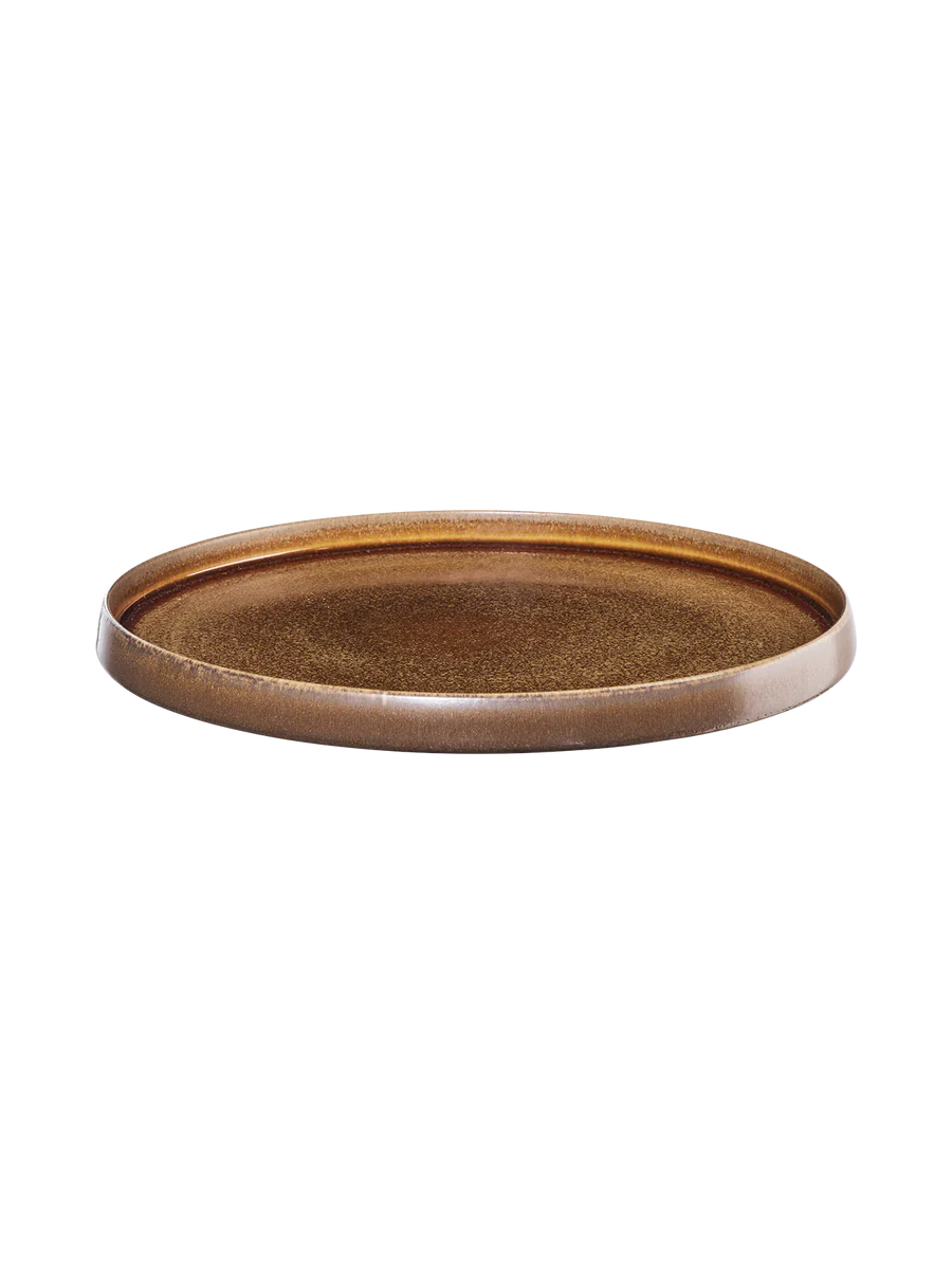 Set de 6 Assiettes Plates en Grès Brun ou Carbonne Gobi - Asa