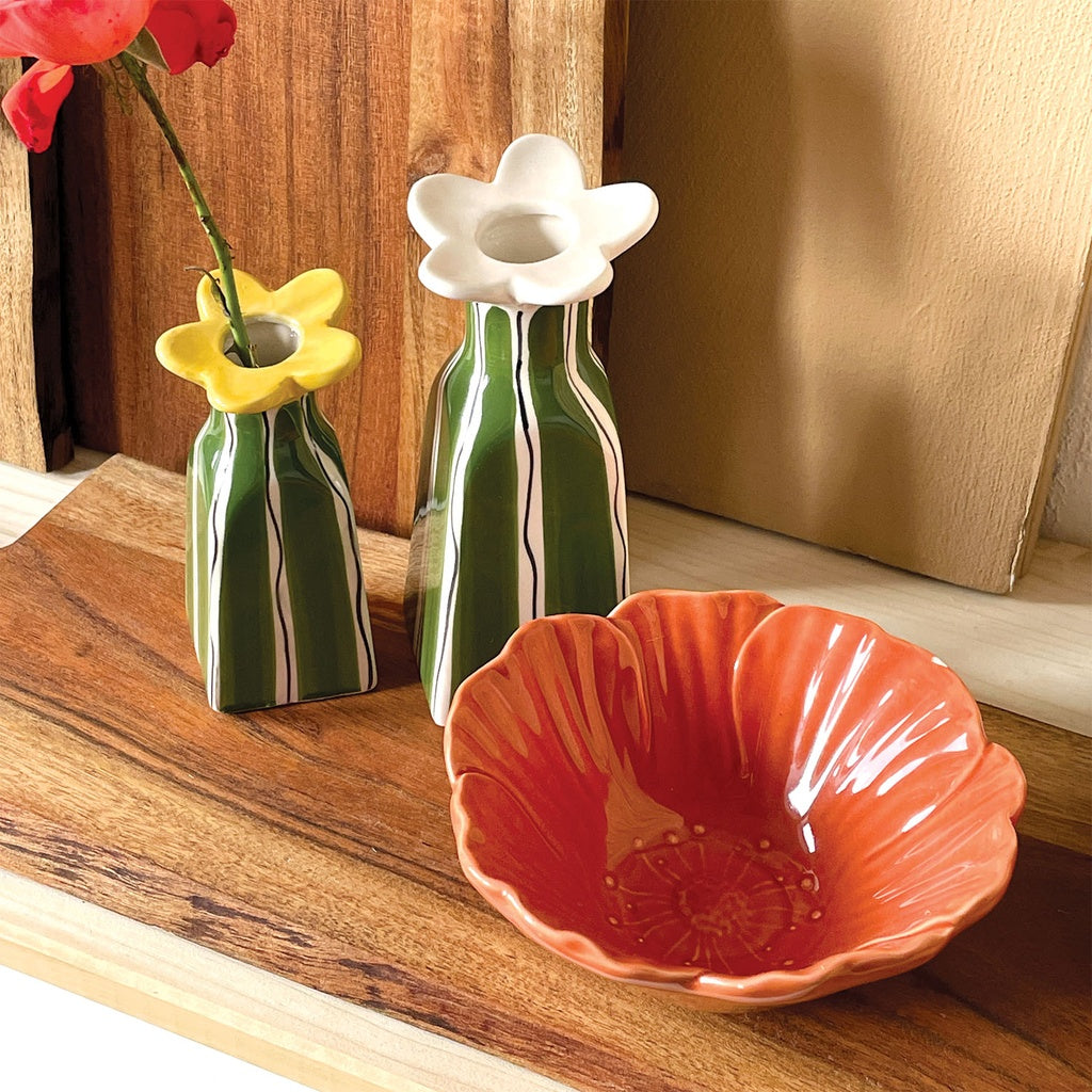 Coupelle Vide-Poches Fleur en Faïence (3 couleurs) - Opjet