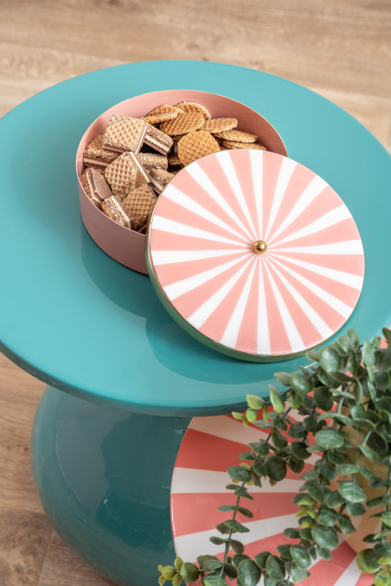 Boîte de Rangement Ronde Candy Swirl Colorée - Present Time