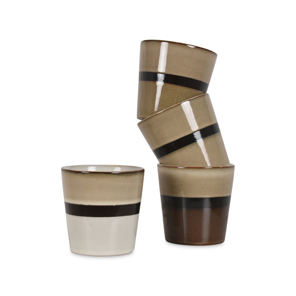 Set de 4 Tasses Verres à Thé / Café en Grès - Opjet