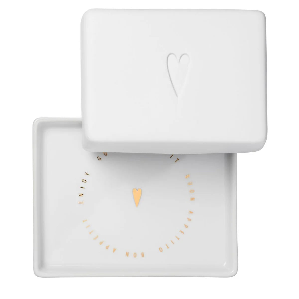 Beurrier en Porcelaine "Bon Appétit" Coeur - Räder