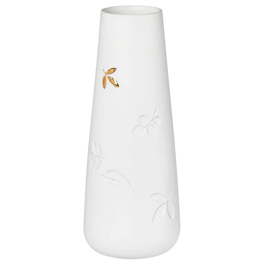 Vase en Porcelaine Feuilles Dorées H.21 cm / H.25 cm - Räder