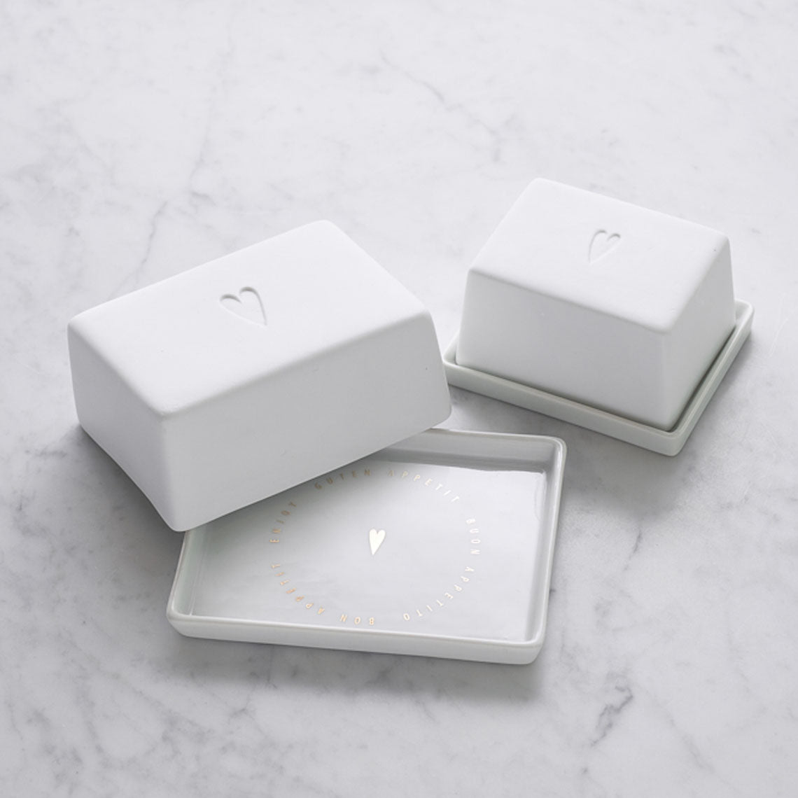 Beurrier en Porcelaine "Bon Appétit" Coeur - Räder