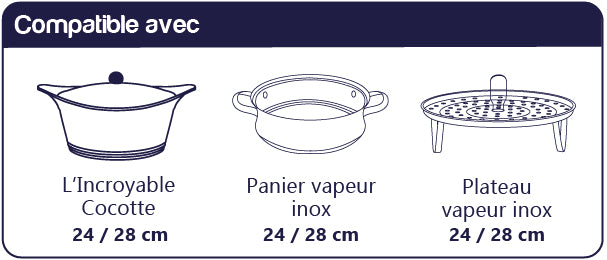 Couvercle Tajine 24cm ou 28cm en Céramique pour Cocotte - Cookut