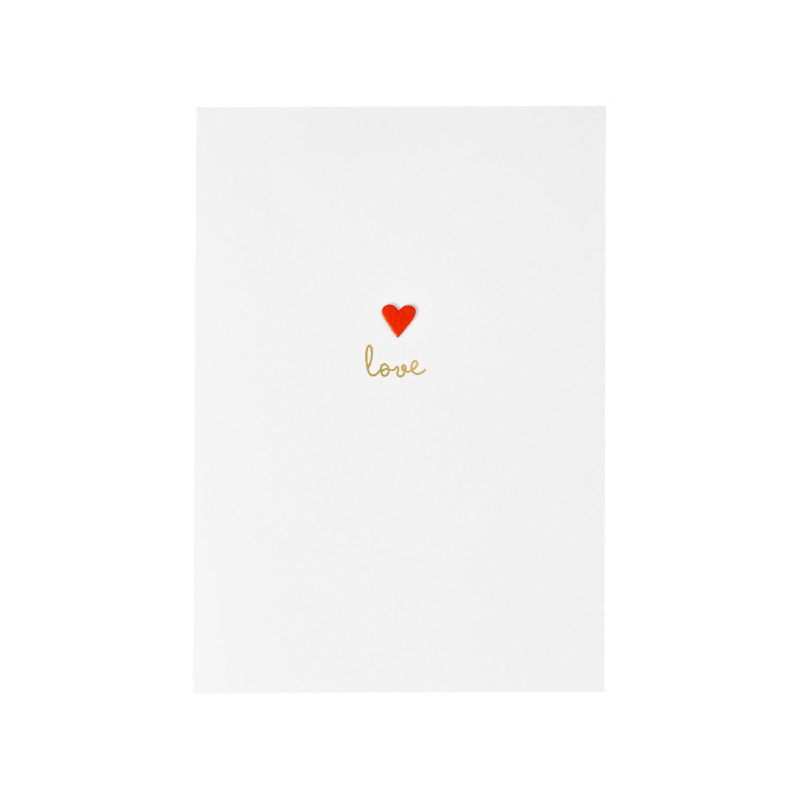 Carte de Voeux Blanche "Love" Coeur Rouge - Räder