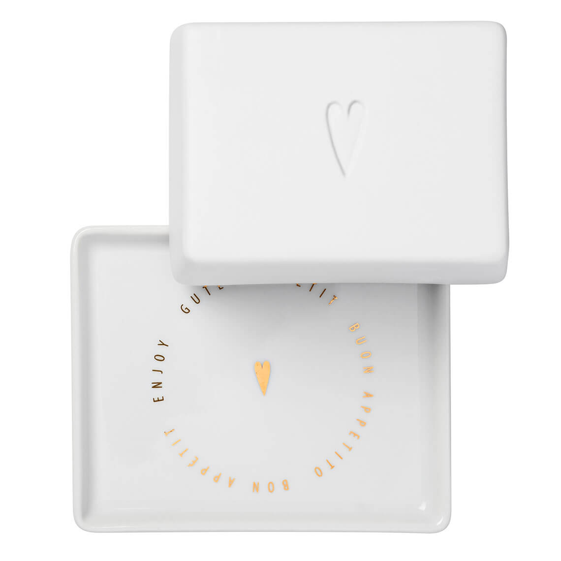 Beurrier en Porcelaine "Bon Appétit" Coeur - Räder