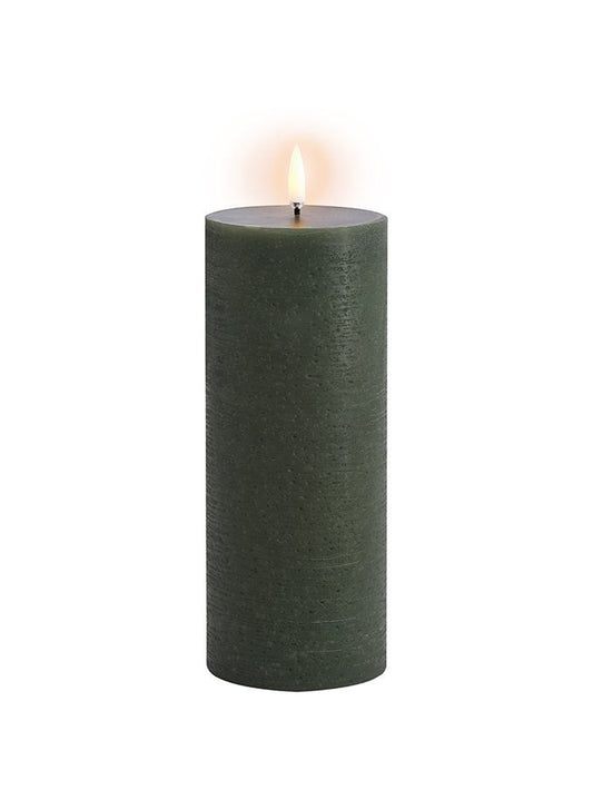 Bougie LED Rustic Vert Olive - UYUNI
