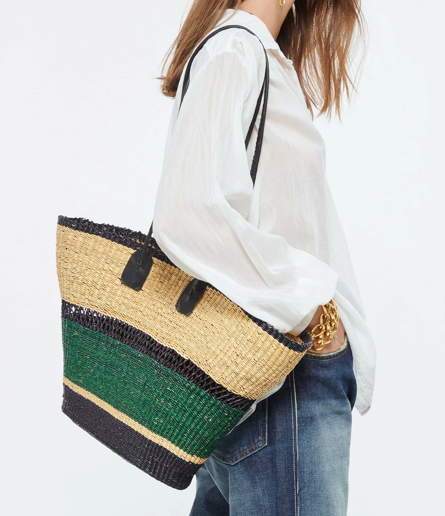 Panier Cabas en Raphia Bolga - Maison Sarah Lavoine