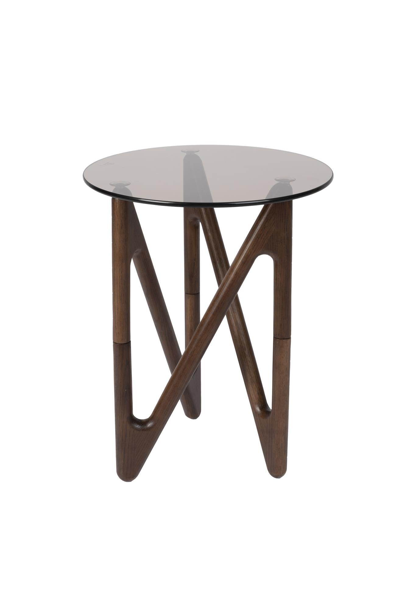Table d'Appoint Naia en Chêne et Verre - DutchBone