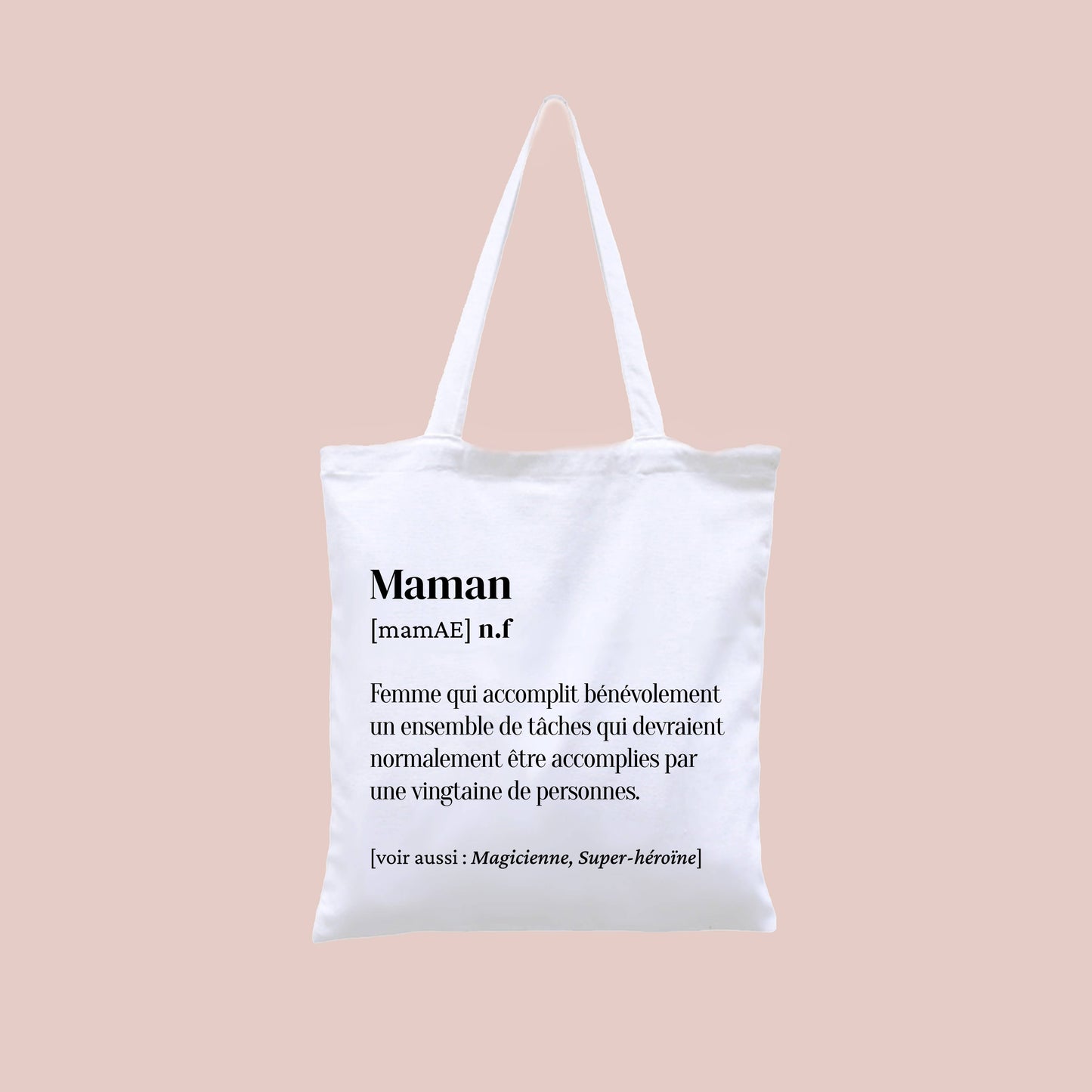 Totebag Maman en Coton BIO 40x35 cm - Family Impact Stories
