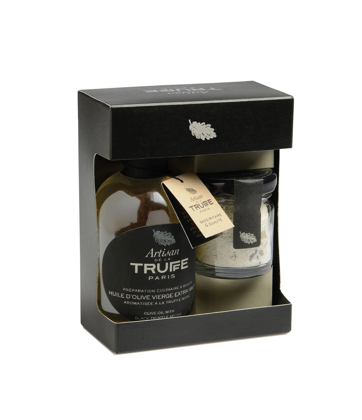 Coffret Duo Huile d'Olive 100ml et Sel à la Truffe 60g - Artisan de la Truffe