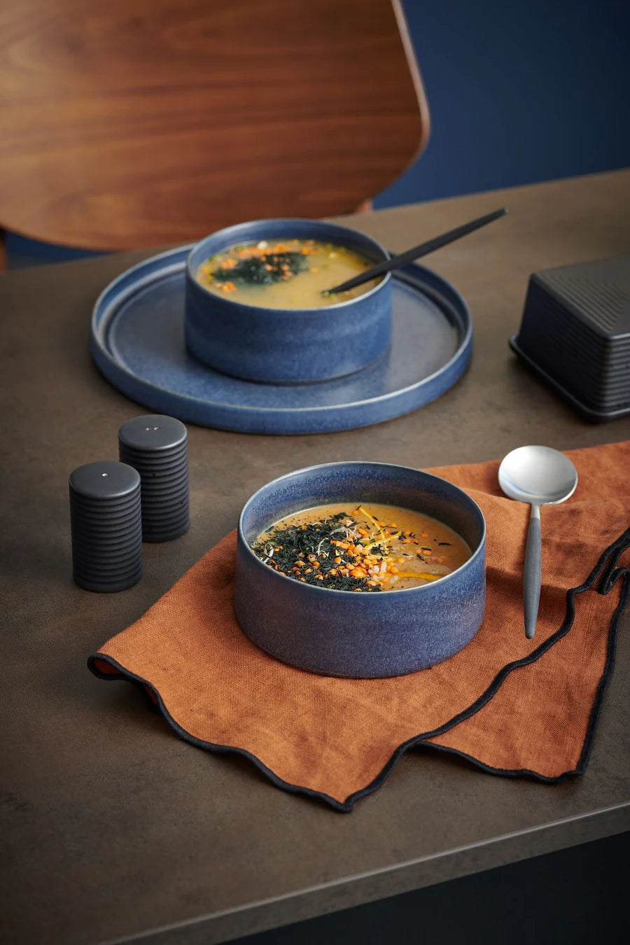 Set de 6 Assiettes Plates en Grès Brun ou Carbonne Gobi - Asa
