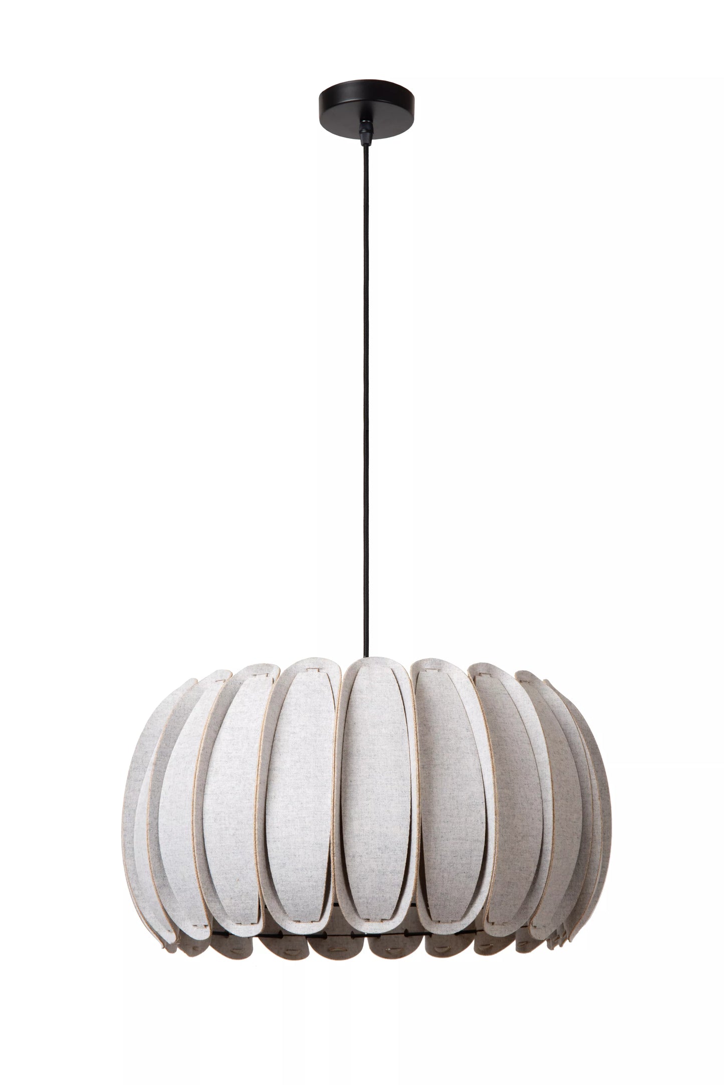 Suspension Spencer en Feutrine Gris Clair D.40 cm - Lucide