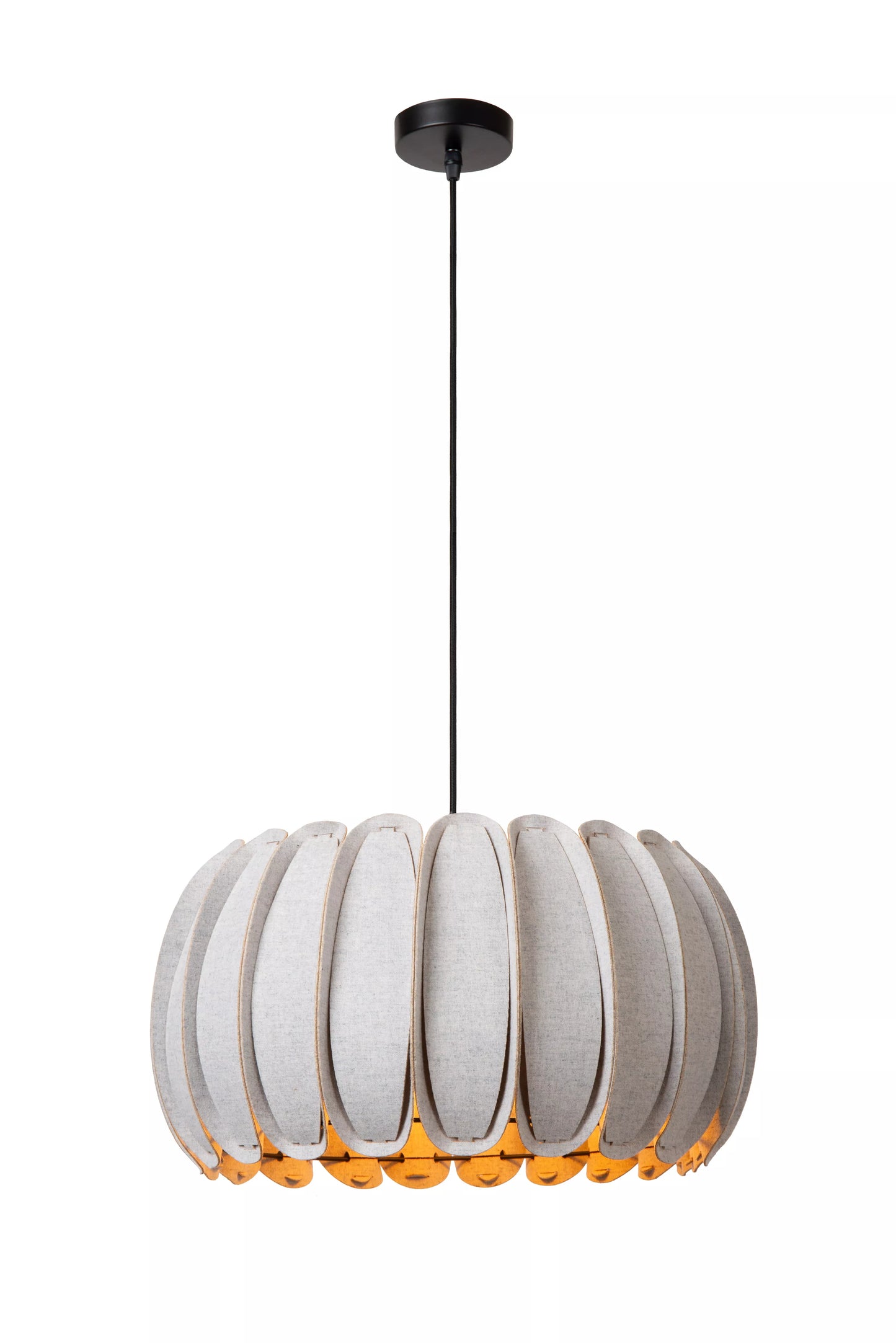 Suspension Spencer en Feutrine Gris Clair D.40 cm - Lucide