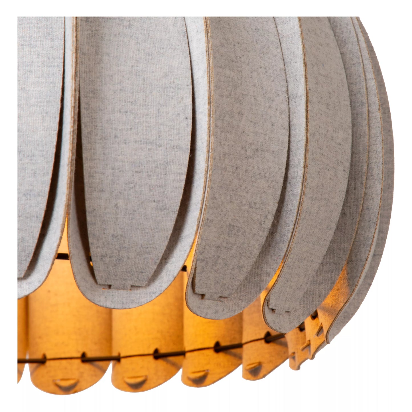 Suspension Spencer en Feutrine Gris Clair D.40 cm - Lucide