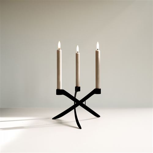 Bougeoir Design Noir - Uyunï