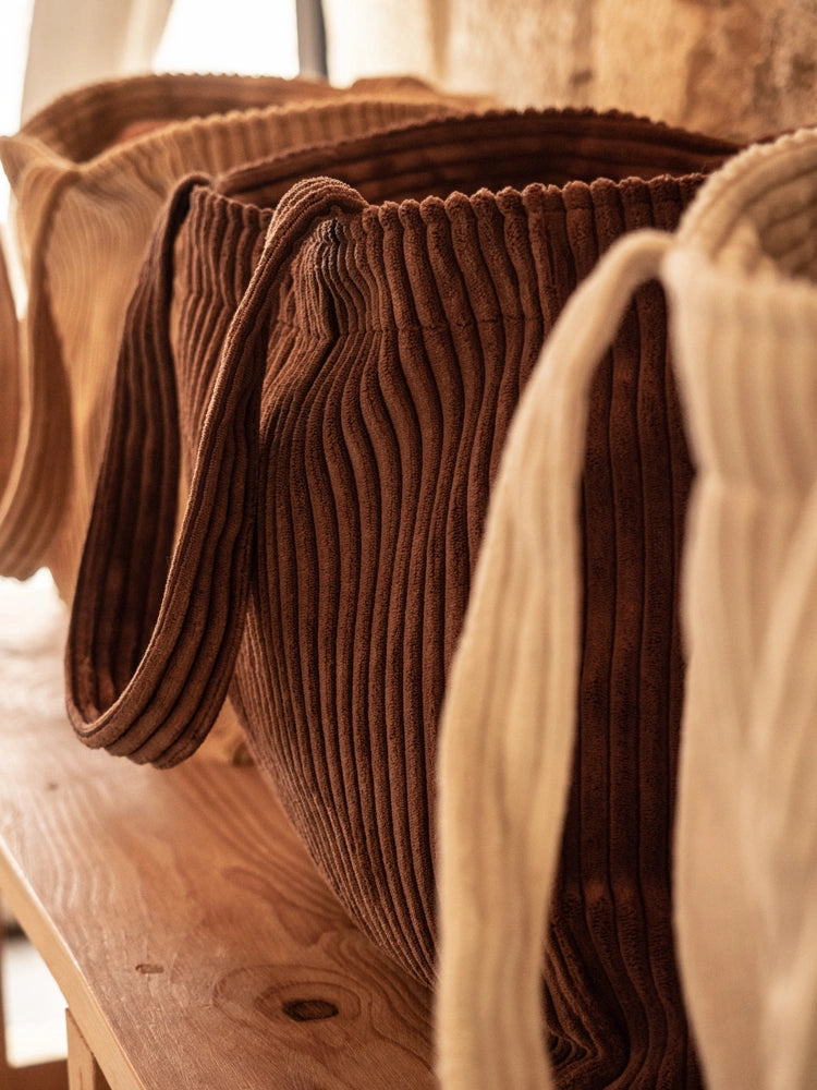 Sac Cabas Velours Côtelé Volt - Bedandphilosophy