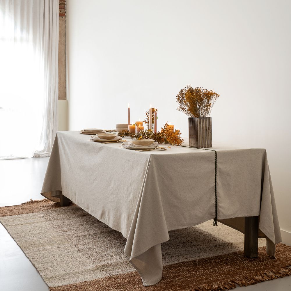 Nappe Estragon en Coton/Lin 200x300/200x350 cm - Bedandphilosophy