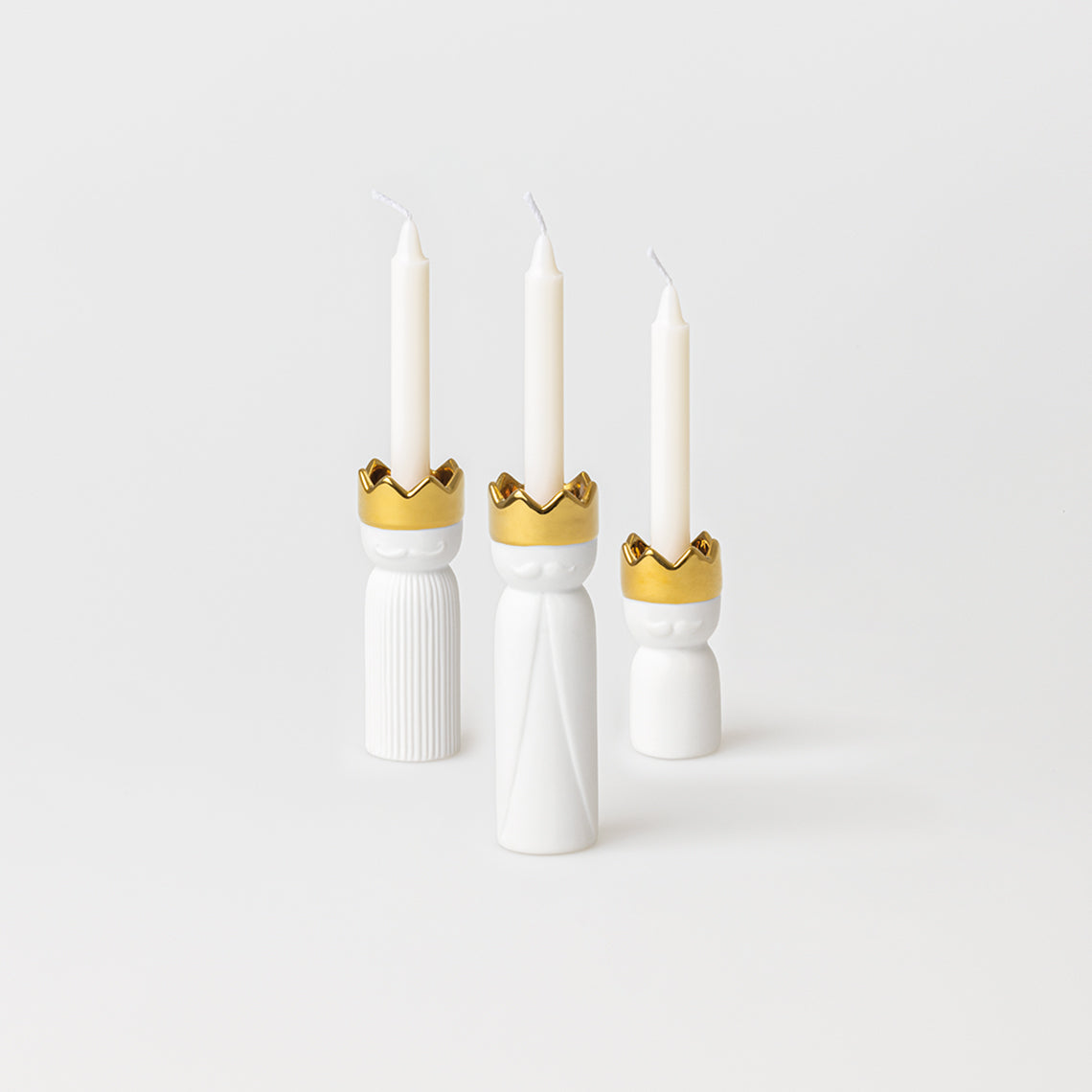 Set de 3 Bougeoirs Rois Mages en Porcelaine - Räder