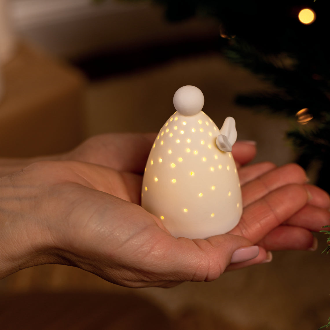 Photophore LED Ange en Porcelaine - Räder