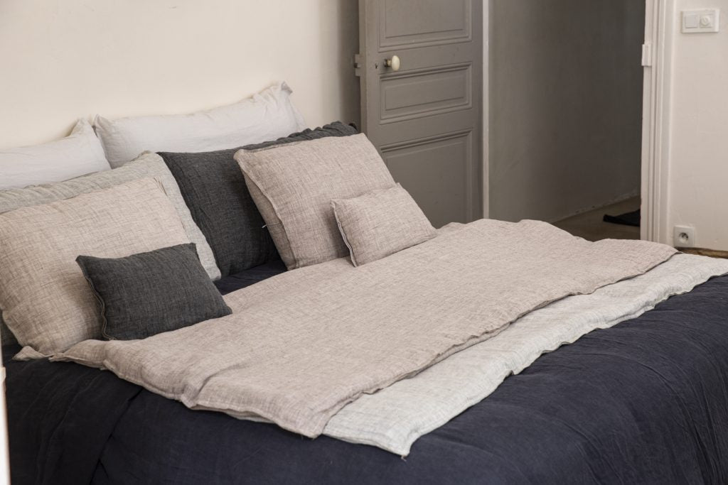 Coussin en Lin Dandy Grey - Bedandphilosophy