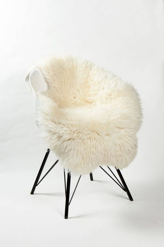Peau de mouton blanche 90-110 cm