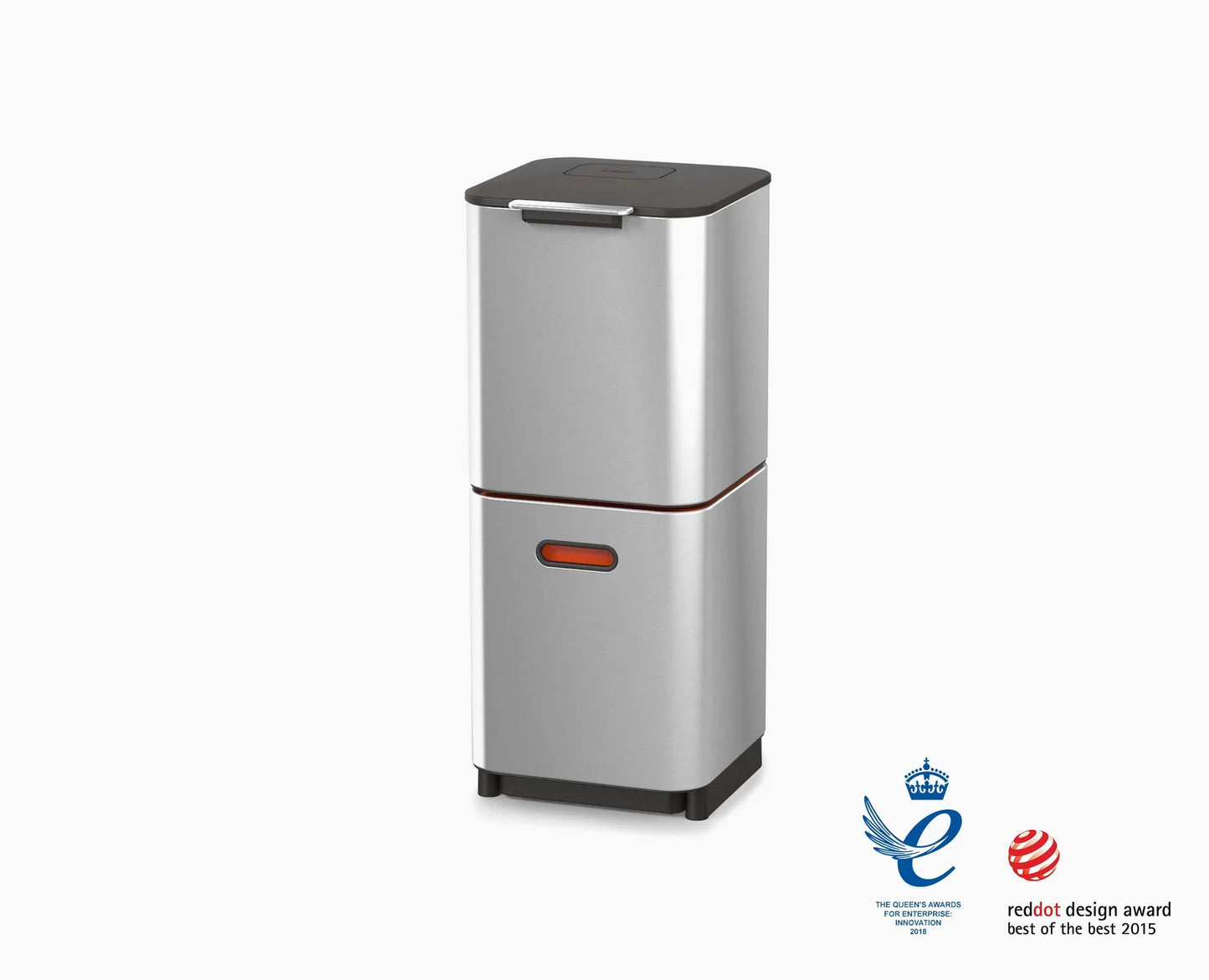 Poubelle de Tri Sélectif Totem 40 L. en Acier Inoxydable - Joseph Jospeh