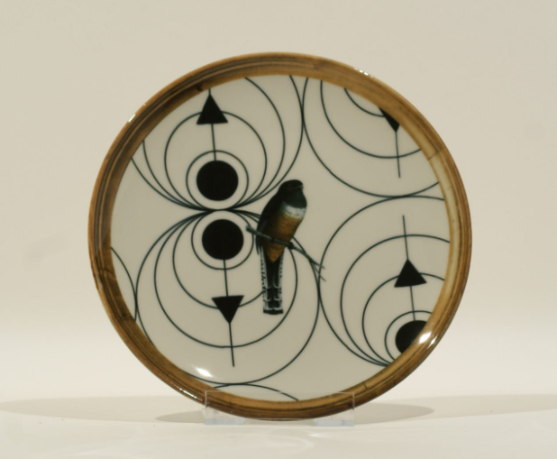Assiette Plate porcelaine Oiseaux à Mixer - Jacques Flamant