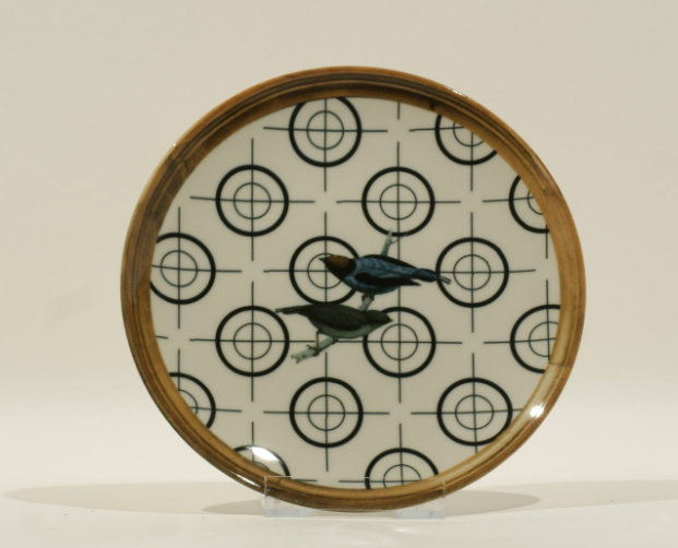 Assiette Plate porcelaine Oiseaux à Mixer - Jacques Flamant