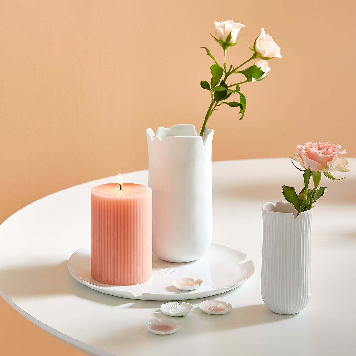 Assiette de Présentation Pétale en Porcelaine - Räder