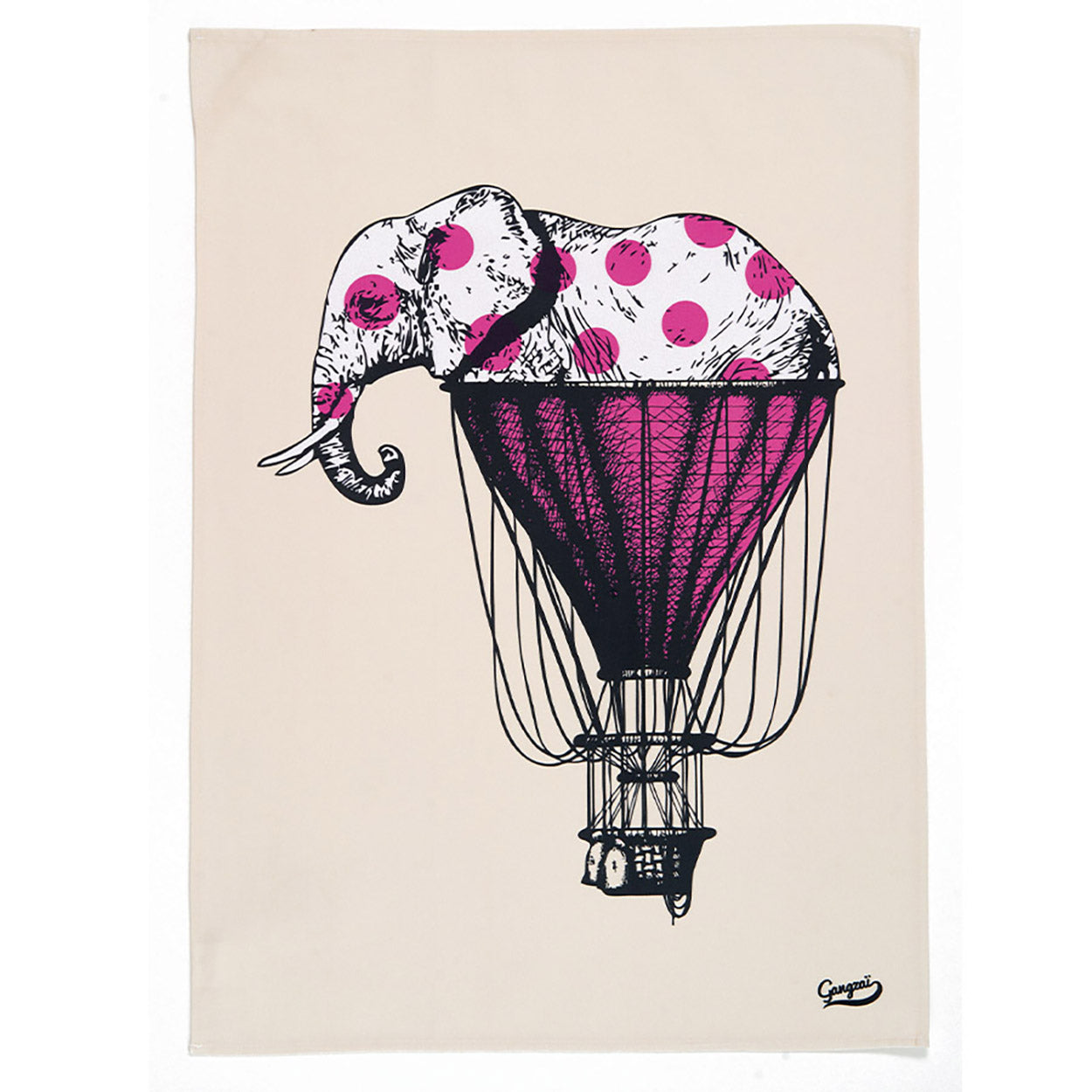 Torchon Imprimé Décalé en Coton 50x70 - Gangzaï