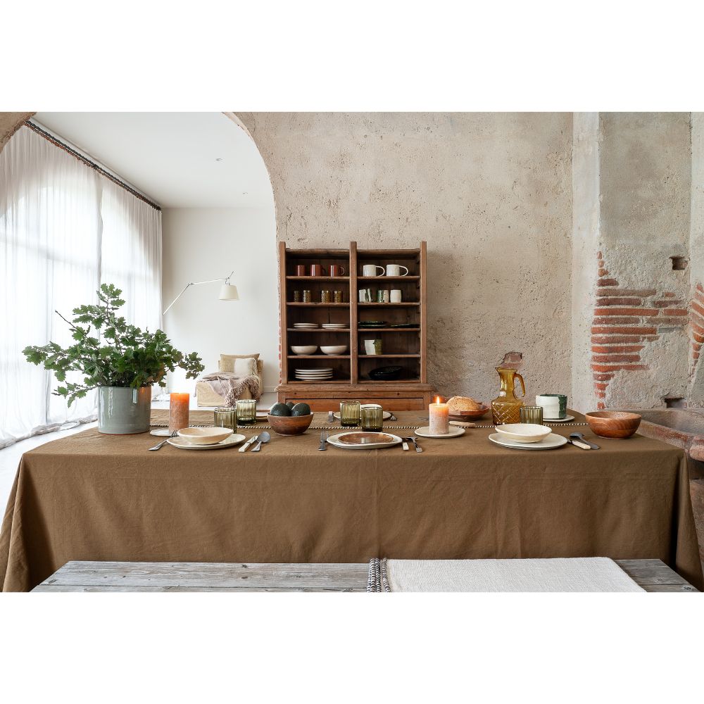 Nappe Estragon en Coton/Lin 200x300/200x350 cm - Bedandphilosophy