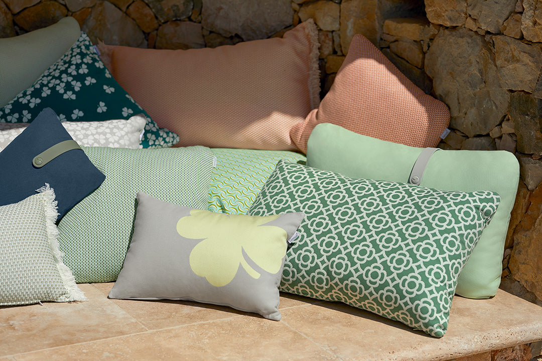 Housse de Coussin d'Extérieur Lorette Vert 68x44cm - Fermob