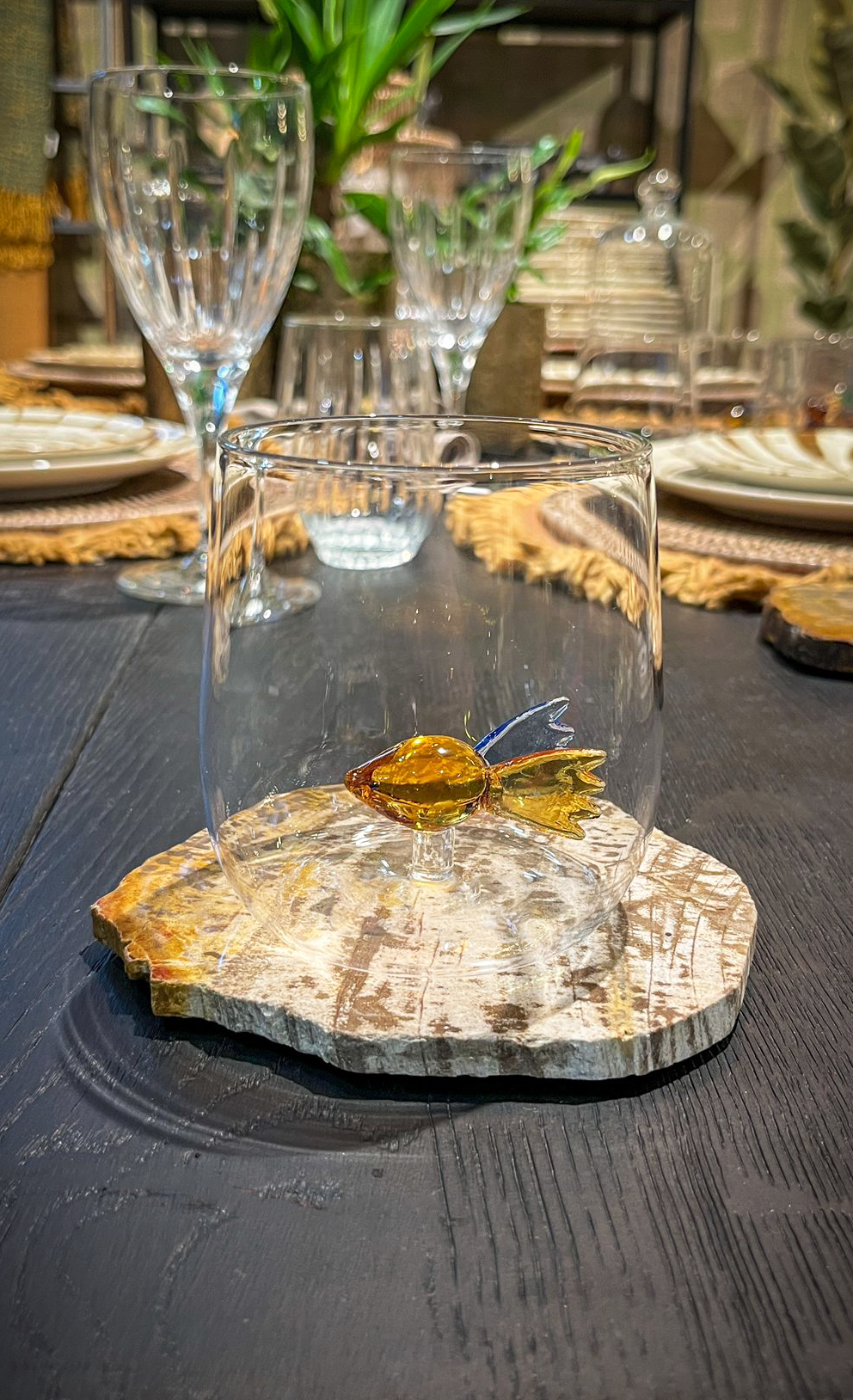 Verre à Eau avec Détails 3D Soufflé - Jacques Flamant