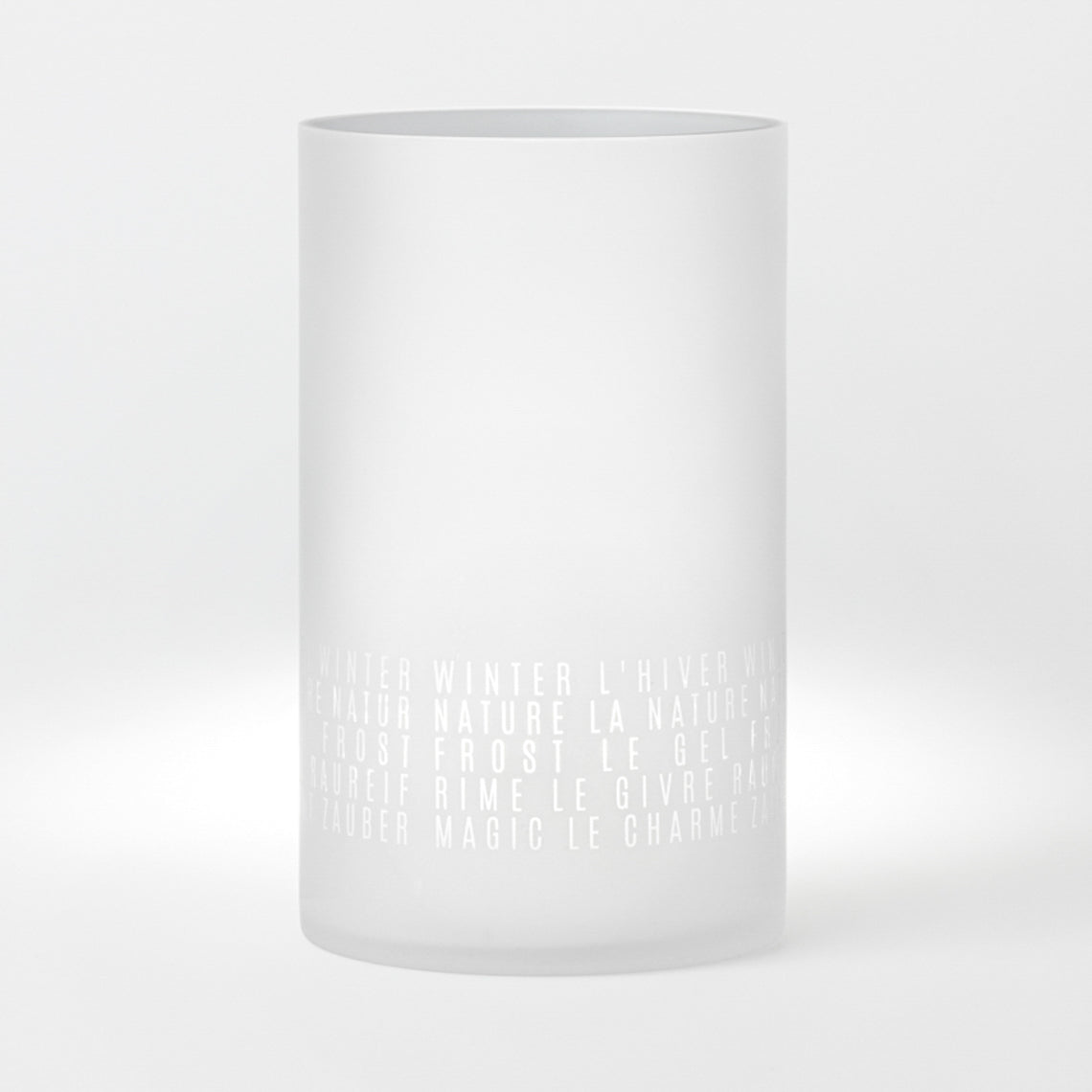 Lanterne en Verre Inscriptions Hivernales H.25 cm - Räder