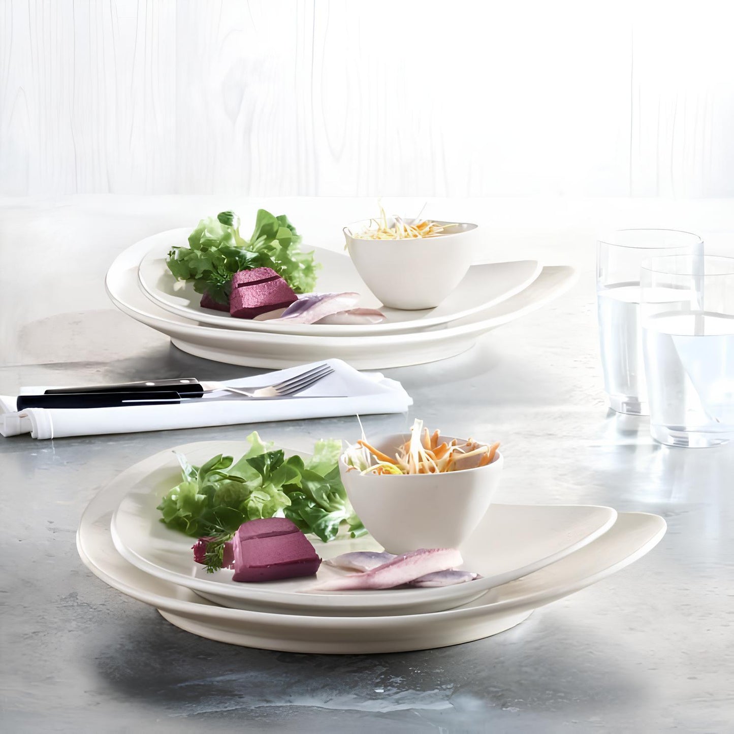 Lot de 4 Assiettes Gourmet Beige - Asa