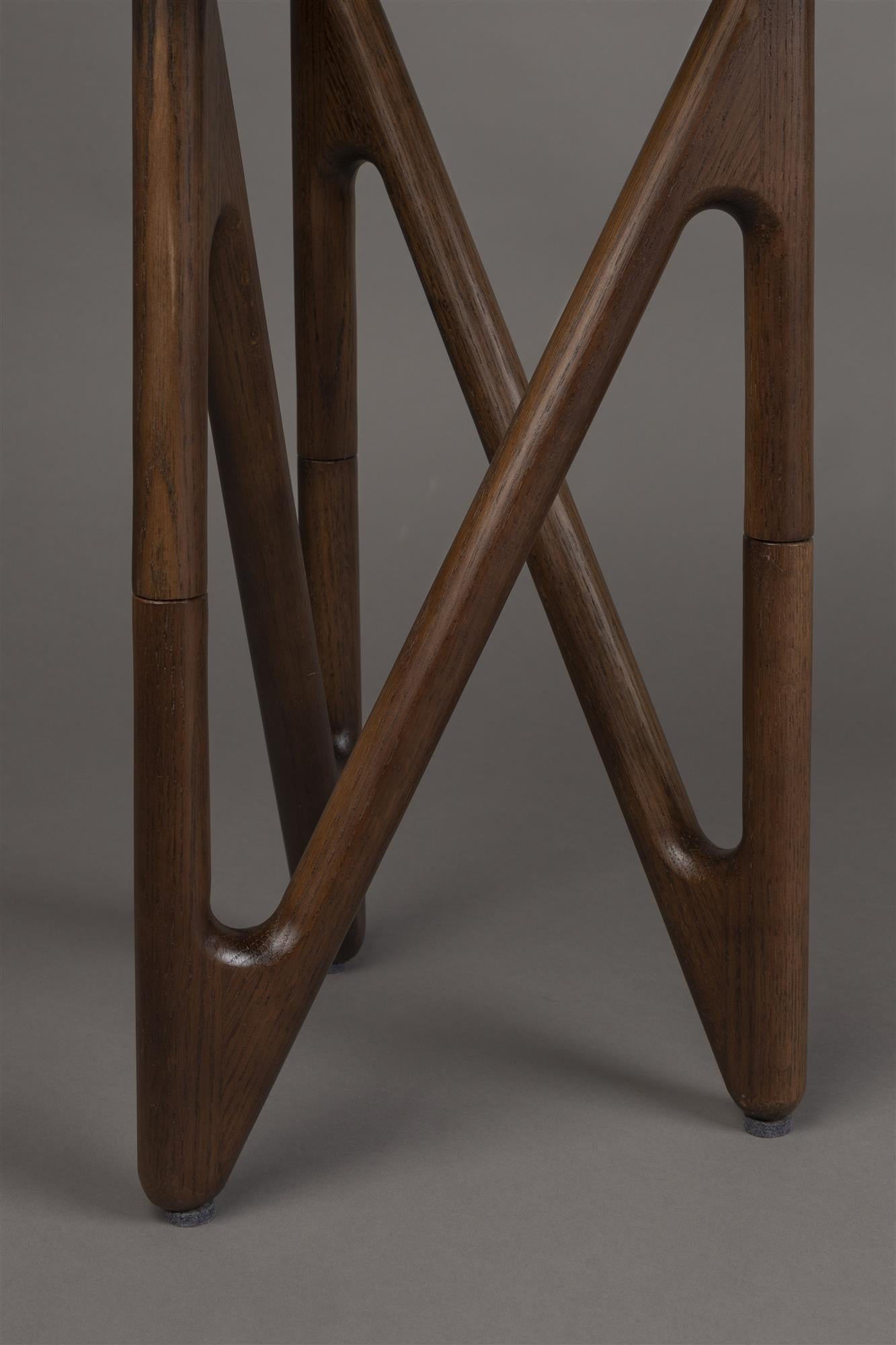 Table d'Appoint Naia en Chêne et Verre - DutchBone