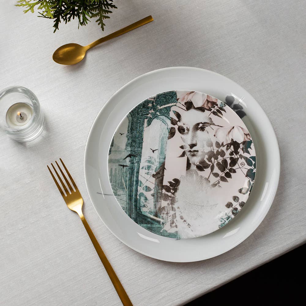 Set de 4 Assiettes à Dessert en Porcelaine ALHAMBRA ø21 cm - Ibride
