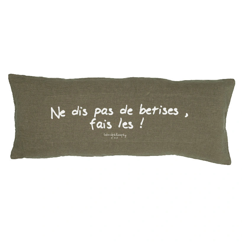 Coussin à Messages Bêtises - Bedandphilosphy
