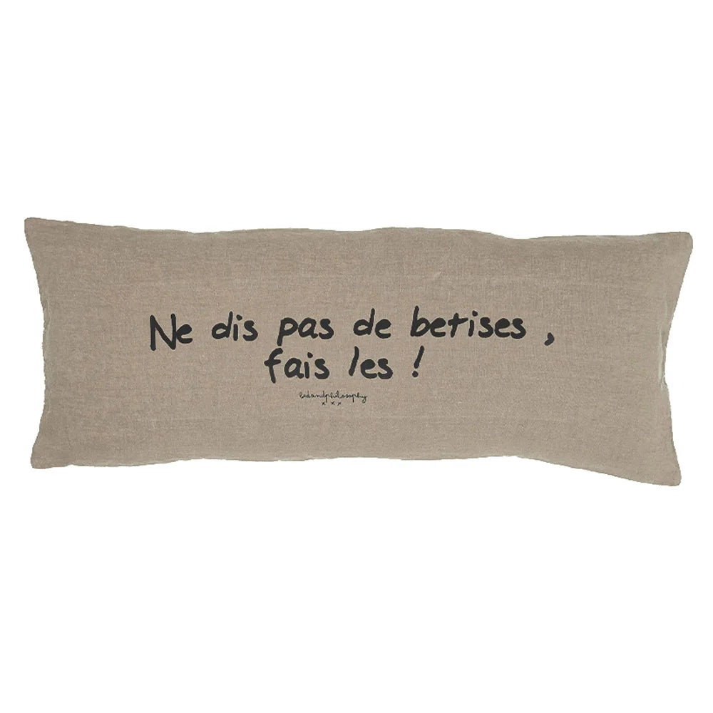 Coussin à Messages Bêtises - Bedandphilosphy