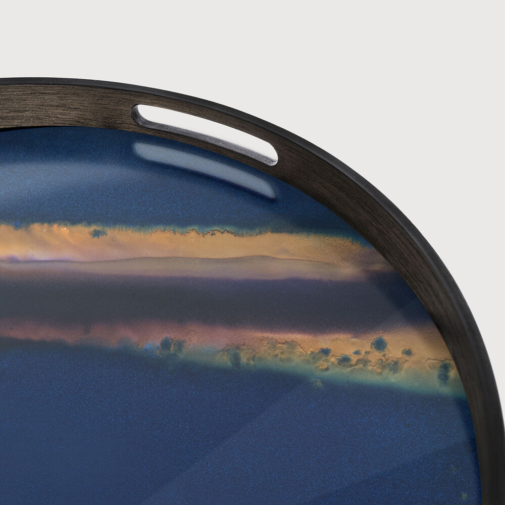 Plateau en Verre Organic Indigo 48 CM - Ethnicraft
