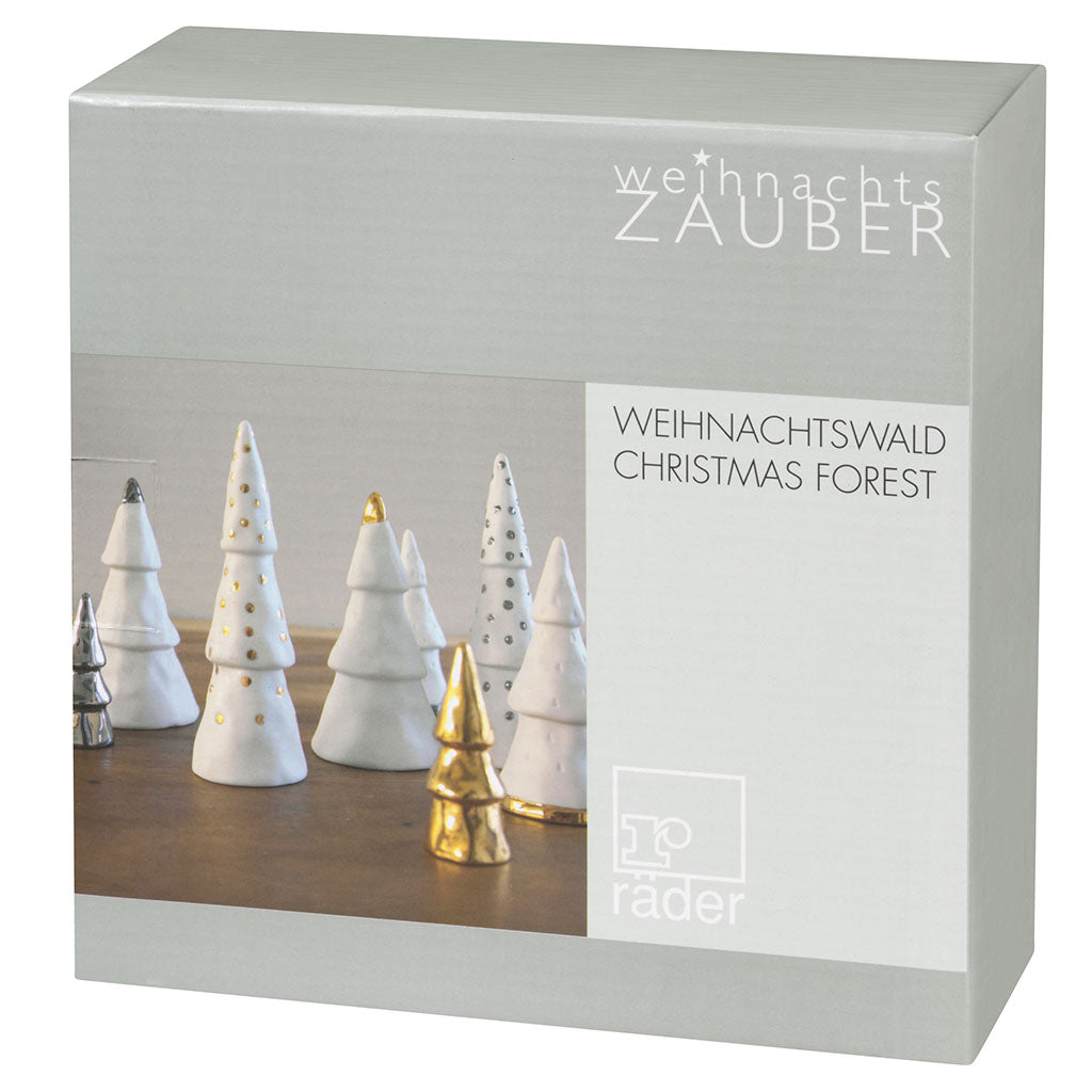 Forêt de Noël en Porcelaine, 4 Sapins - Räder
