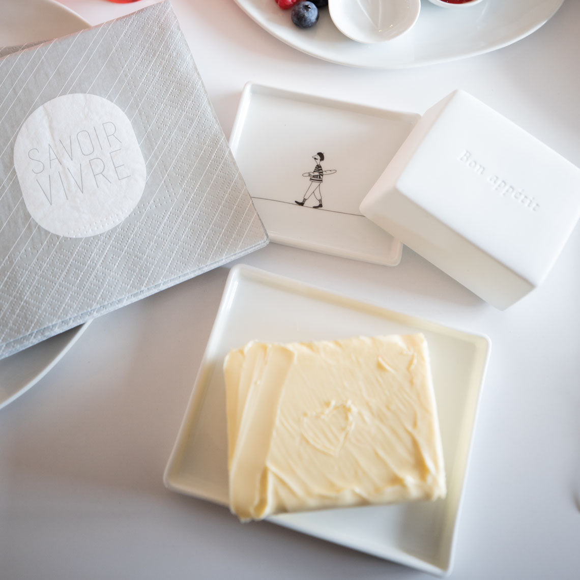 Beurrier en Porcelaine "Bon Appétit" - Räder