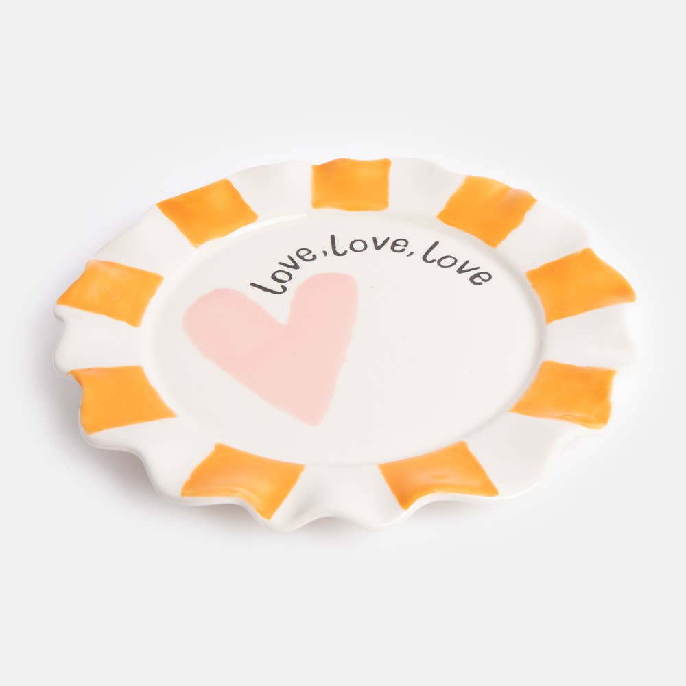 Set de 2 Assiettes Colorées Love, Love, Love D.21 cm - Caroline Gardner