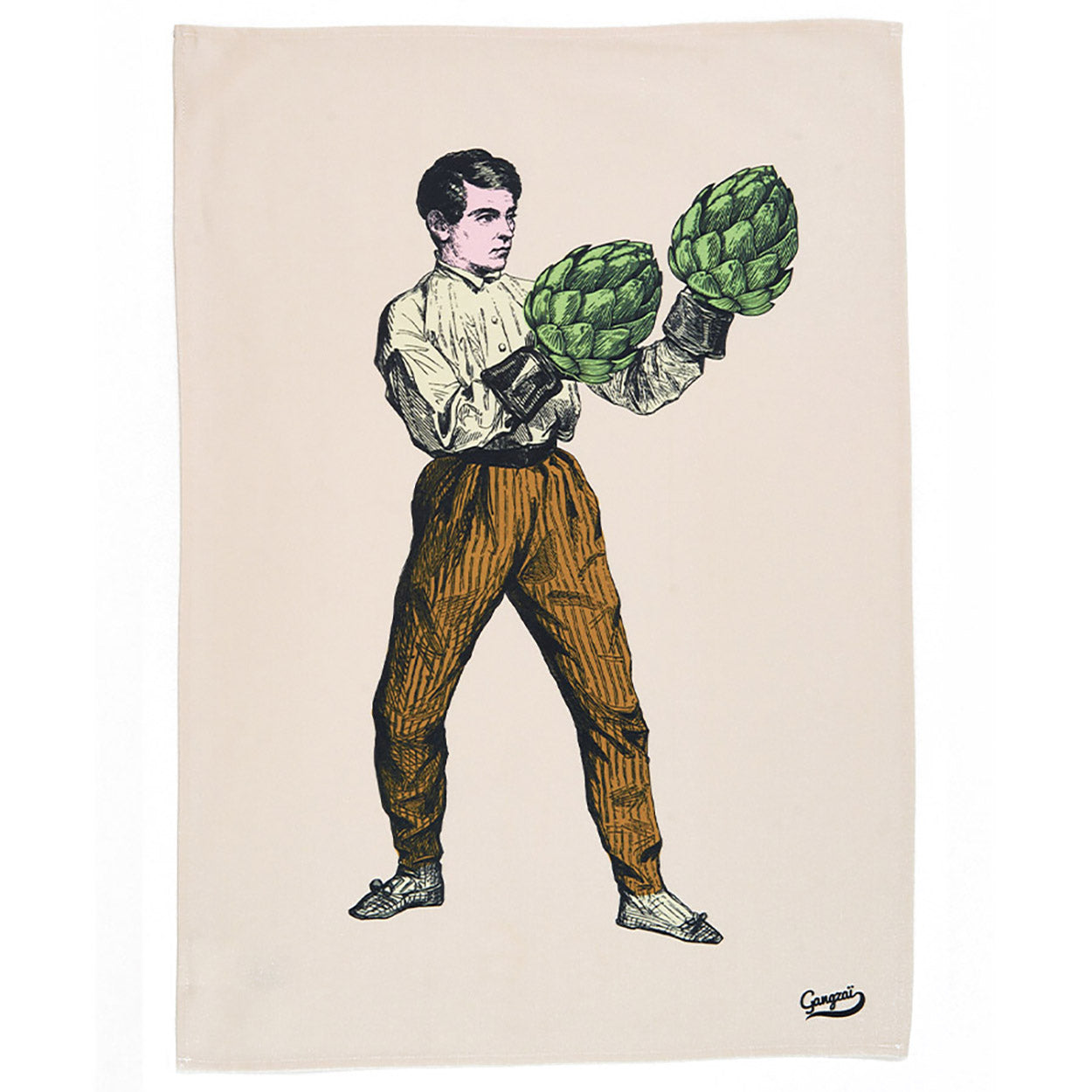Torchon Imprimé Décalé en Coton 50x70 - Gangzaï