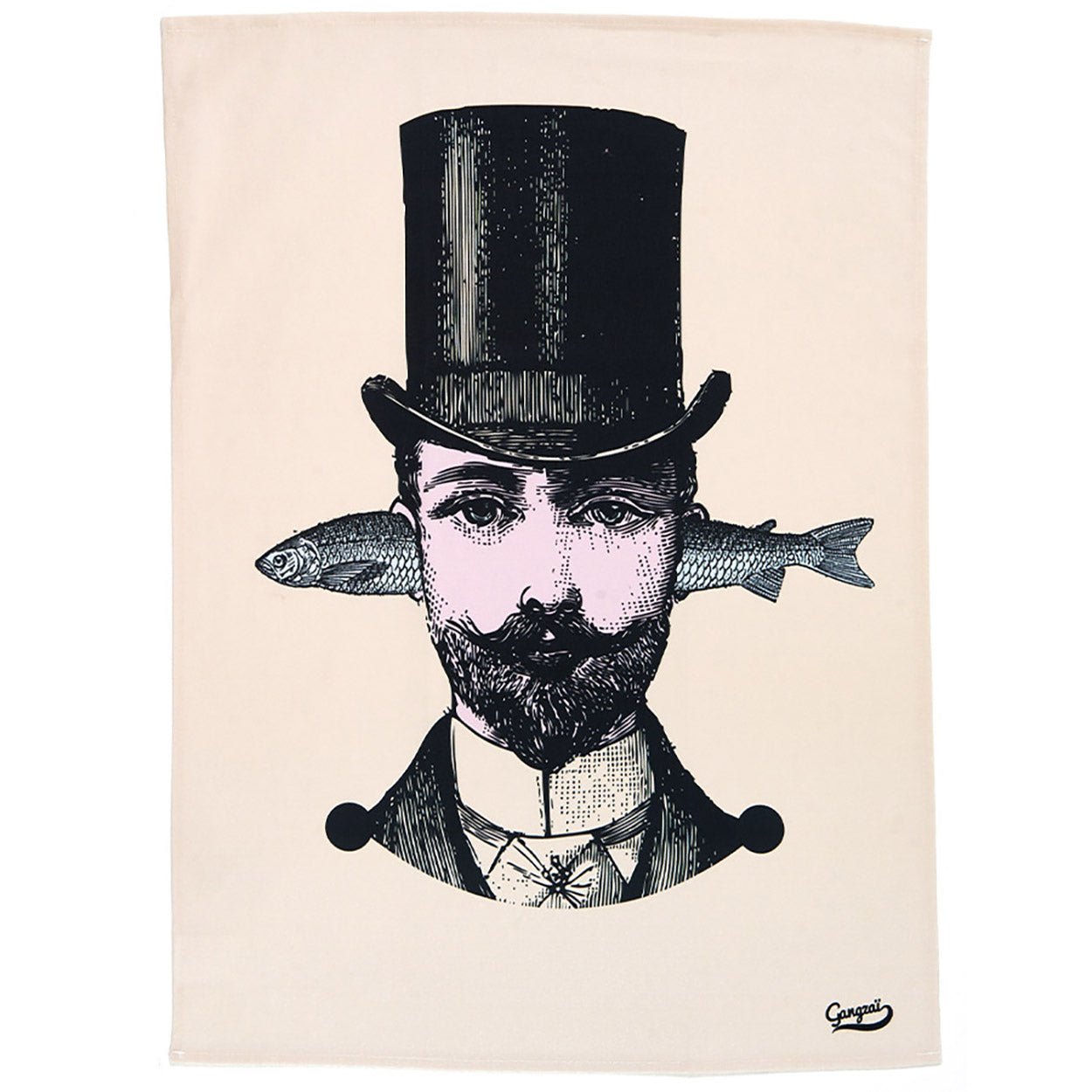 Torchon Imprimé Décalé en Coton 50x70 - Gangzaï